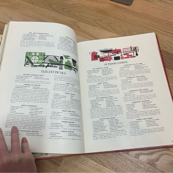 Vintage Life Picture Cook Book Hardcover Red Orange Coffee Table - Picture 2 of 6